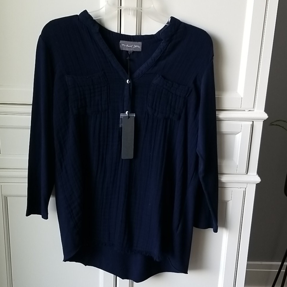 Michael Stars Double Gauze HiLow Top